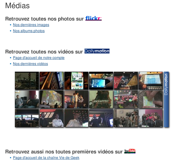 medias vie de geek