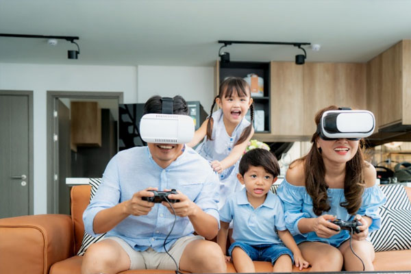 Jeu vidéo en famille VR